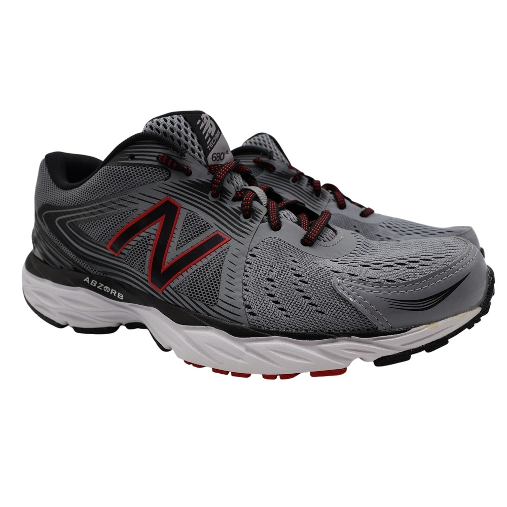 New Balance 680v4 Running Shoes Mens 10 Grey Red M680LG4 Techride ABZORB